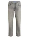 Karl Lagerfeld Jeans Cotton Tapered Jeans In Gray