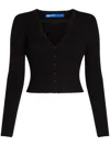Karl Lagerfeld Jeans Cropped Cardigan In Black