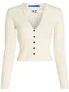 Karl Lagerfeld Jeans Cropped Cardigan In White