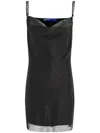 Karl Lagerfeld Jeans Crystal-embellished Dress In 黑色