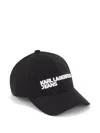 Karl Lagerfeld Jeans Denim Baseball Cap In Black
