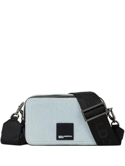 Karl Lagerfeld Jeans Denim Camera Bag In Blue