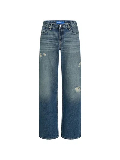 Karl Lagerfeld Jeans Distressed-effect Jeans In Blue