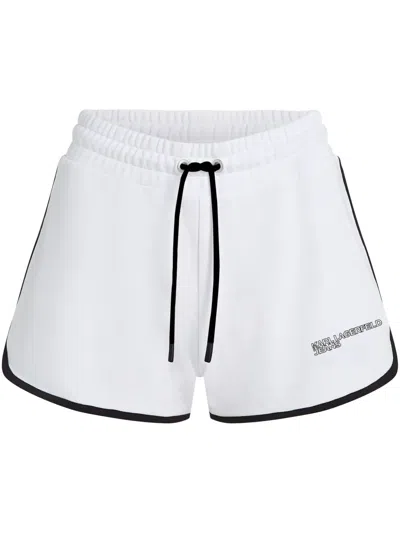 Karl Lagerfeld Jeans Joggingshorts Mit Kordelzug In Weiss
