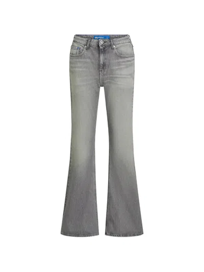 Karl Lagerfeld Jeans Five-pocket Flare Jeans In Gray