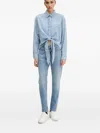 Karl Lagerfeld Jeans Five-pocket Logo-patch Jeans In Blue