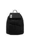 Karl Lagerfeld Jeans Flap-top Drawstring Backpack In Black