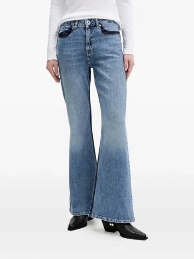 Karl Lagerfeld Jeans Flared-leg Jeans In Blue