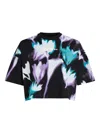 Karl Lagerfeld Jeans Floral-print T-shirt In Black