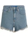 Karl Lagerfeld Jeans Ausgefranste Jeans-shorts In Blau