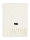 Karl Lagerfeld Jeans Fringed Furry Scarf In Neutral