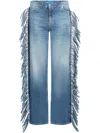 Karl Lagerfeld Jeans Fringed Jeans In ブルー