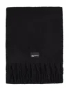 Karl Lagerfeld Jeans Fringed Scarf In Black