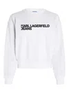 Karl Lagerfeld Jeans Graphic-logo Sweatshirt In White