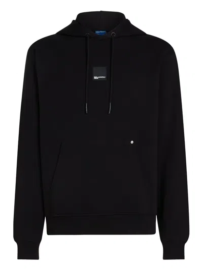 Karl Lagerfeld Jeans Graphic-print Hoodie In Black