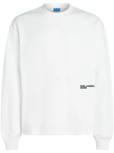 Karl Lagerfeld Jeans Graphic-print Sweatshirt In White