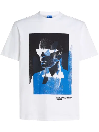 Karl Lagerfeld Jeans Graphic-print T-shirt In White