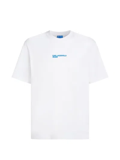 Karl Lagerfeld Jeans T-shirt Mit Grafischem Print In White