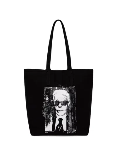 Karl Lagerfeld Jeans Graphic-print Tote Bag In Pattern