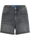 Karl Lagerfeld Jeans Jeans-shorts Mit Hohem Bund In Grau