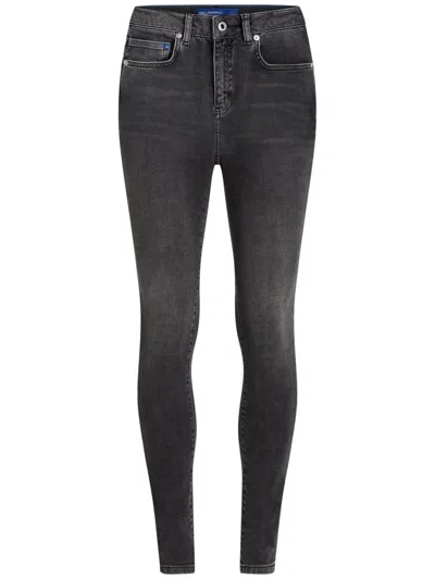 Karl Lagerfeld Jeans High-rise Skinny Jeans In Black
