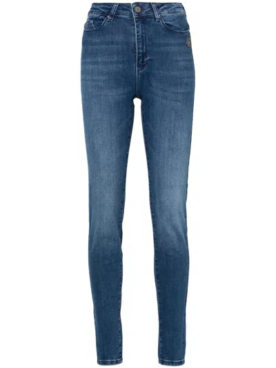 Karl Lagerfeld Jeans Skinny-jeans Mit Hohem Bund In Blau