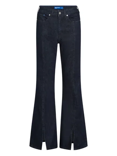 Karl Lagerfeld Jeans High-rise Slit Jeans In Blue