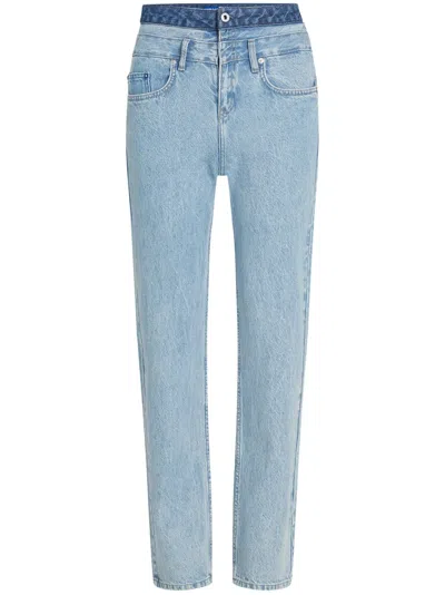 Karl Lagerfeld Jeans High-rise Straight-leg Jeans In Blue