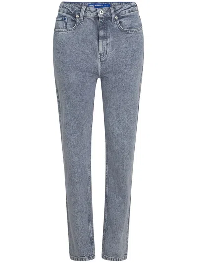 Karl Lagerfeld Jeans High-rise Straight-leg Jeans In Blue