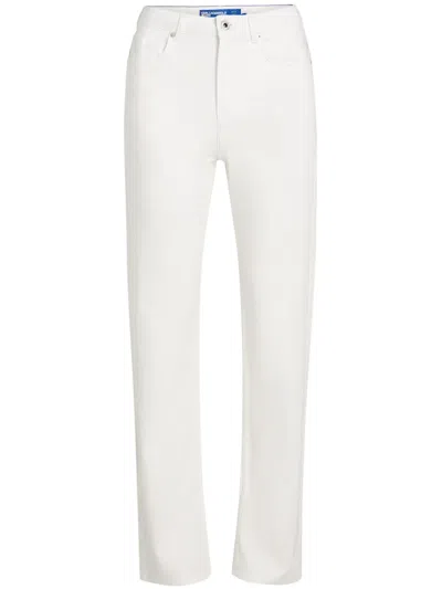 Karl Lagerfeld Jeans High-rise Straight-leg Jeans In White