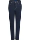 Karl Lagerfeld Jeans High-rise Tapered Jeans In Blue
