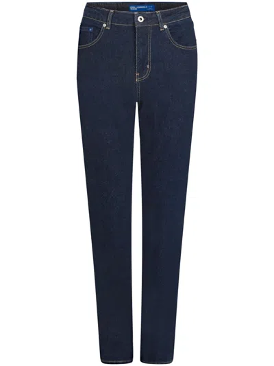 Karl Lagerfeld Jeans High-rise Tapered Jeans In Blue