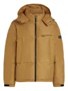 Karl Lagerfeld Jeans Hooded Puffer Jacket In Neutral