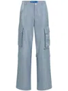 Karl Lagerfeld Jeans Iridescent Cargo Pants In Blue