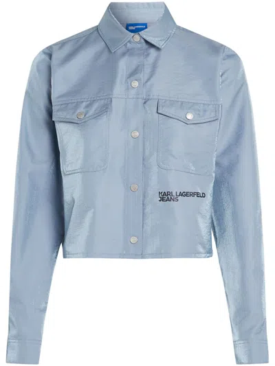Karl Lagerfeld Jeans Iridescent Shirt In Blue