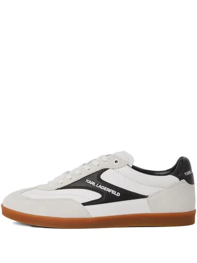 Karl Lagerfeld Jeans Kandidate Leather Sneakers In White