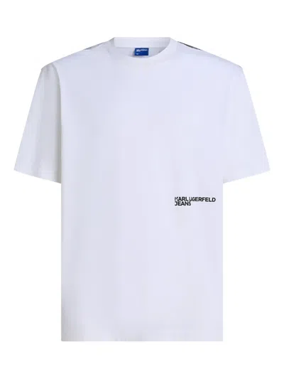 Karl Lagerfeld Jeans Karl Lagerfeld Portrait T-shirt In White