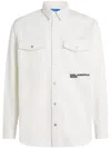 Karl Lagerfeld Jeans Karl Print Denim Overshirt In White