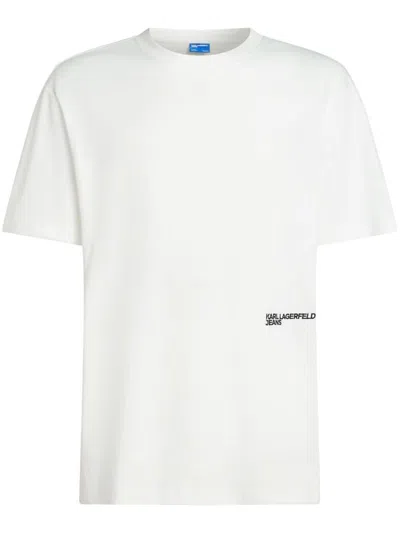 Karl Lagerfeld Jeans Karl-print T-shirt In 白色