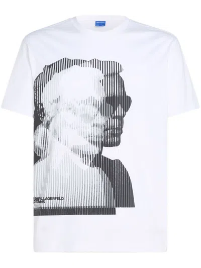 Karl Lagerfeld Jeans Karl-print T-shirt In White