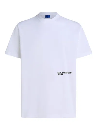 Karl Lagerfeld Jeans Karlism Back-print T-shirt In White