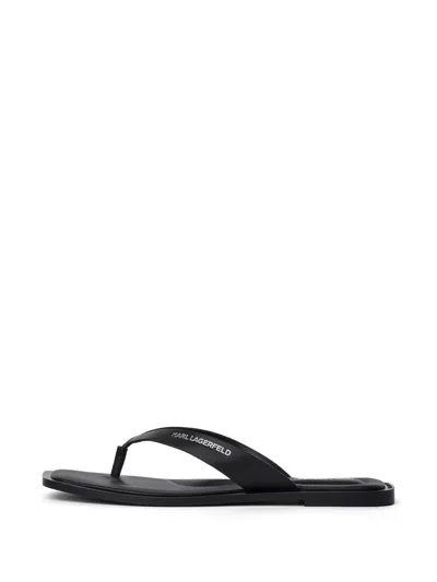 Karl Lagerfeld Jeans Kastor Iv Flip-flops In Black