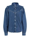 Karl Lagerfeld Jeans Klj Denim Shirt Woman Denim Shirt Blue Size Xl Organic Cotton In Blue