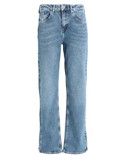 Karl Lagerfeld Jeans Klj Hr Straight W/slit Denim Woman Jeans Blue Size 30w-32l Organic Cotton, Elas