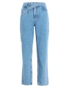 Karl Lagerfeld Jeans Klj Hr Tapered Waistband Denim Woman Denim Pants Blue Size 32 Organic Cotton In Blue