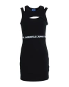 Karl Lagerfeld Jeans Klj Logo Elastic Tank Dress Woman Mini Dress Black Size L Organic Cotton, Elast