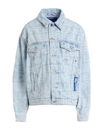 Karl Lagerfeld Jeans Klj Logo Laser Denim Jacket Woman Denim Outerwear Blue Size S Organic Cotton, R