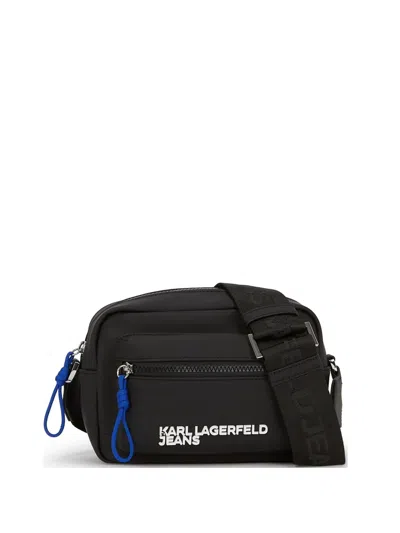 Karl Lagerfeld Jeans Klj Logo-lettering Crossbody Bag In Schwarz
