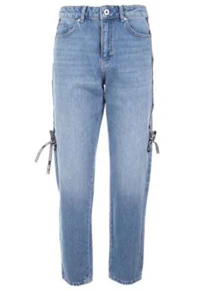 Karl Lagerfeld Jeans Klj Mom Tied Denim In Blue