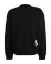 Karl Lagerfeld Jeans Klj Monogram Lslv Sweat Man Sweatshirt Black Size Xl Organic Cotton, Recycled P In Black